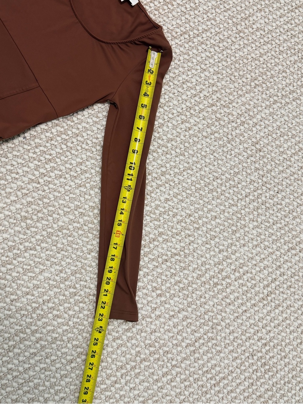 Promise the Label Lifted Fit Corset-Detail Long-Sleeve brown Top Small - Picture 9 of 12